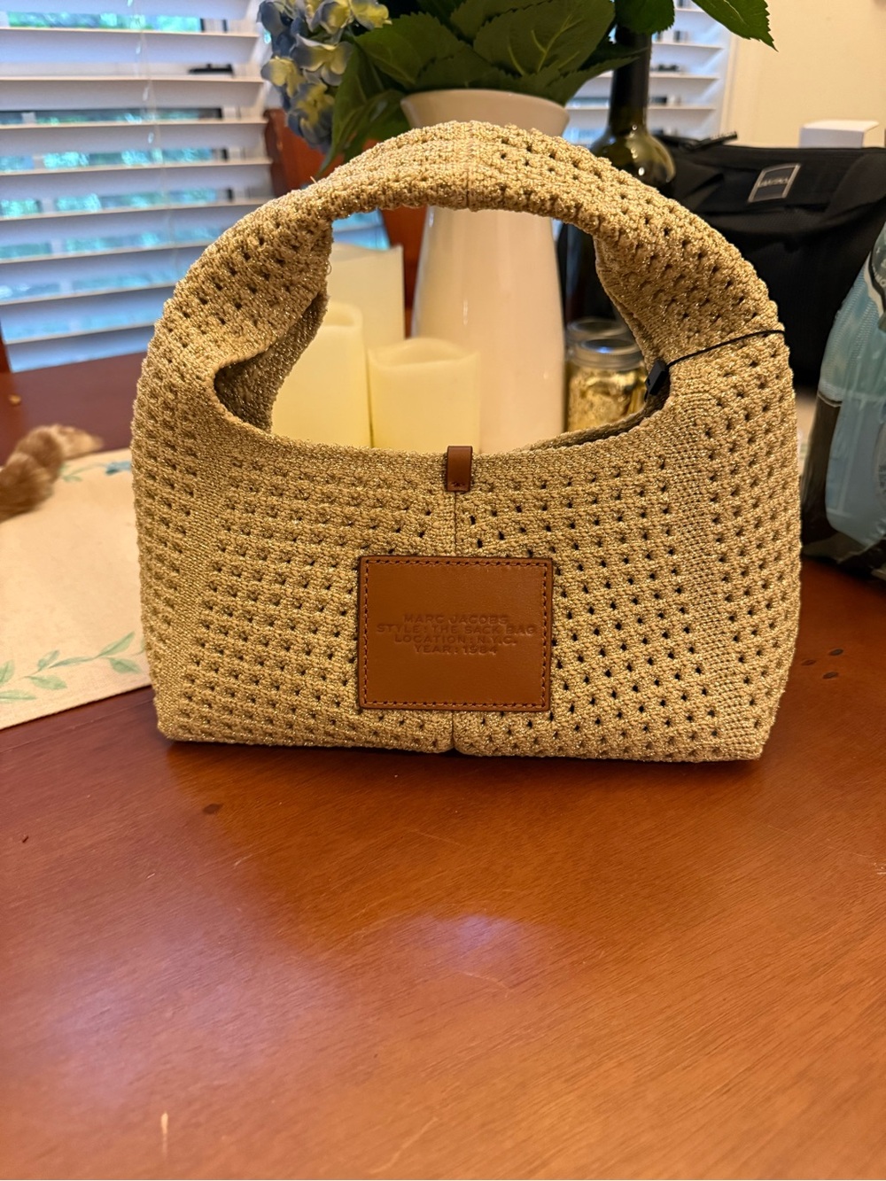 Marc Jacobs Woven 'The Sack Bag' Straw Tote in Natural Beige - Picture 4 of 4